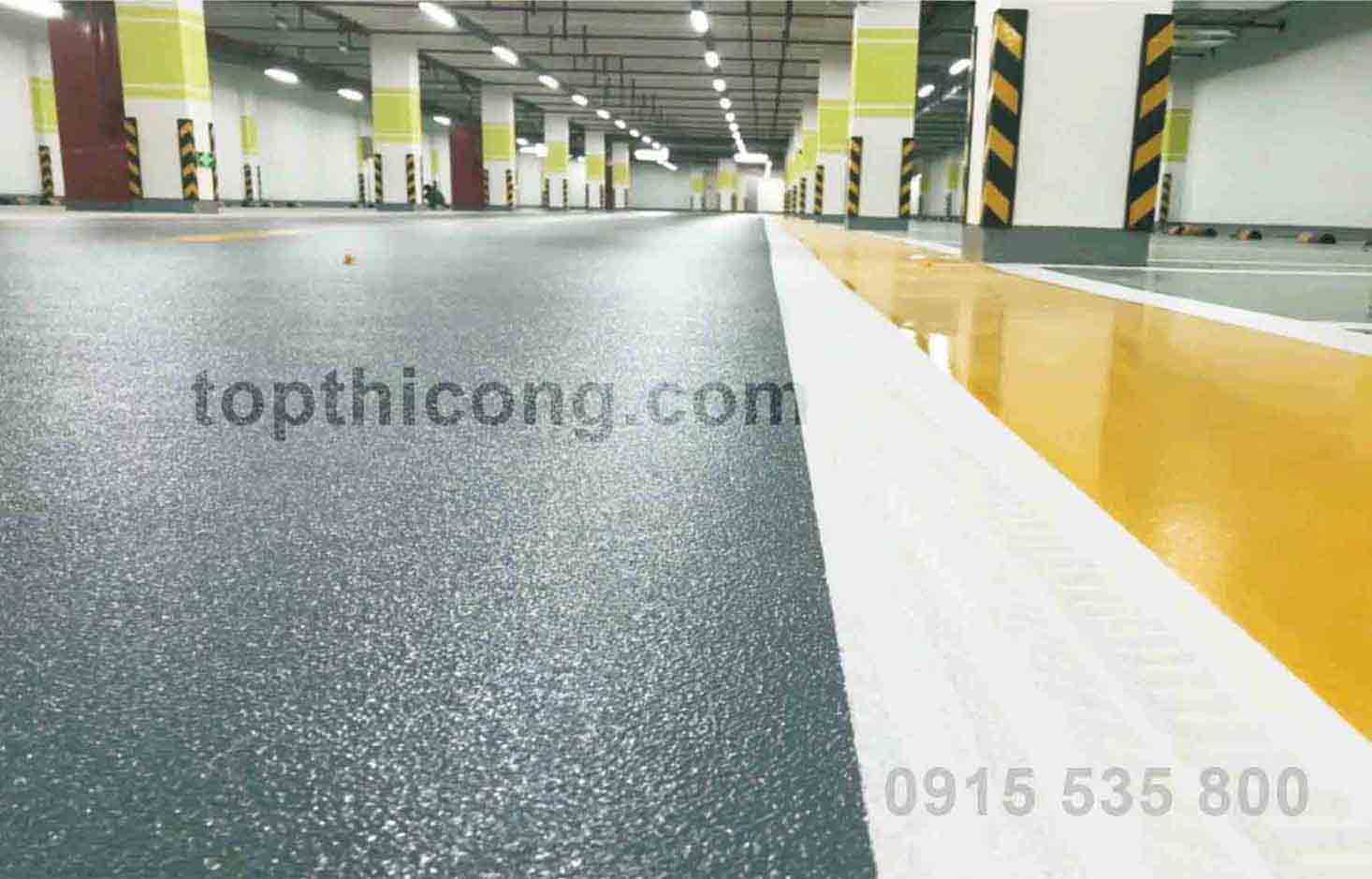 Đối với phân khúc thi công sơn sàn epoxy trung bình ( chiều dày 0,3-0,4mm)