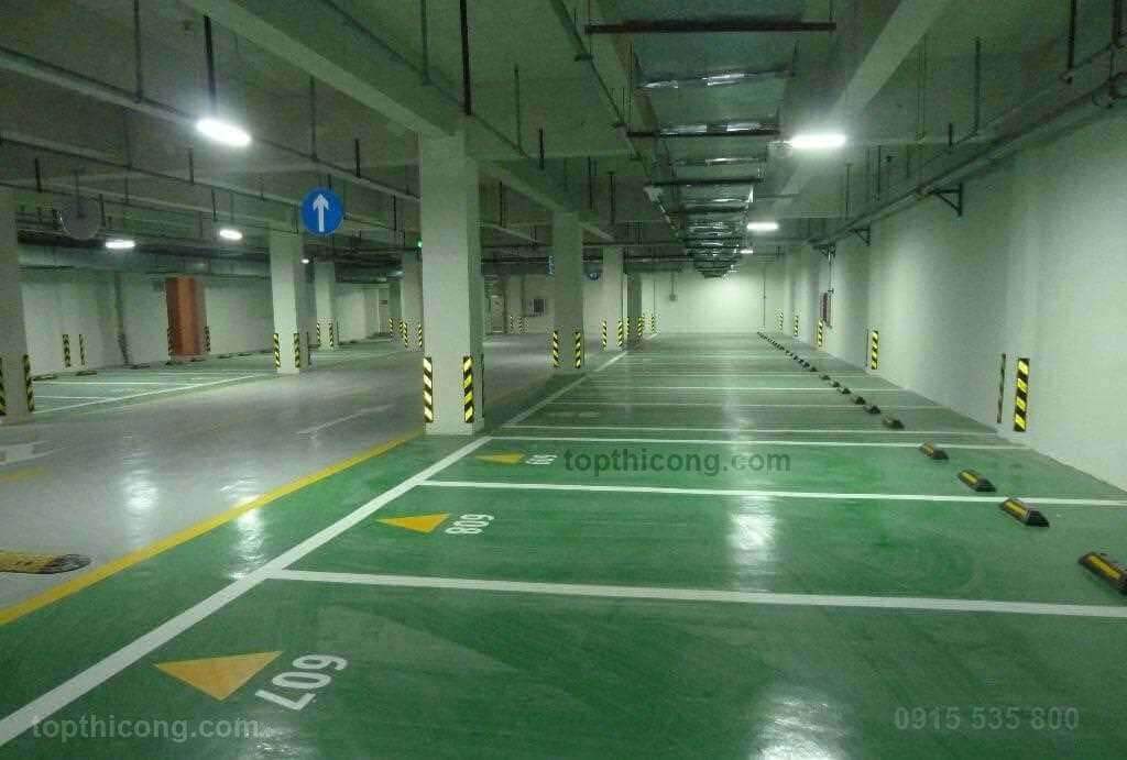 Công dụng hữu ích khi thi công sơn epoxy tầng hầm gửi xe
