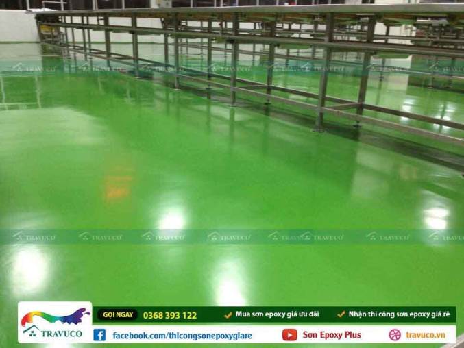 Quy trình thi công sơn nền sàn epoxy cho nền sàn chế biến thực phẩm