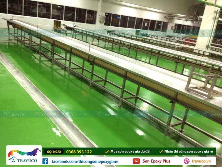 Thi công sơn sàn epoxy nhà máy thực phẩm tại Từ Sơn-Bắc
