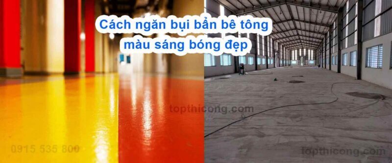 3 Cách sàn epoxy ngăn bụi bẩn bê tông và màu sáng bóng đẹp