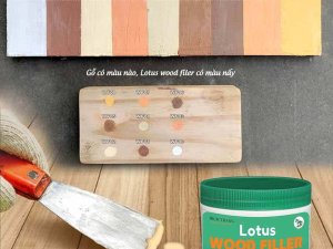Bảng Màu keo Trám trét gỗ Wood Filler, lấp lỗ đinh, trám vết nứt gỗ