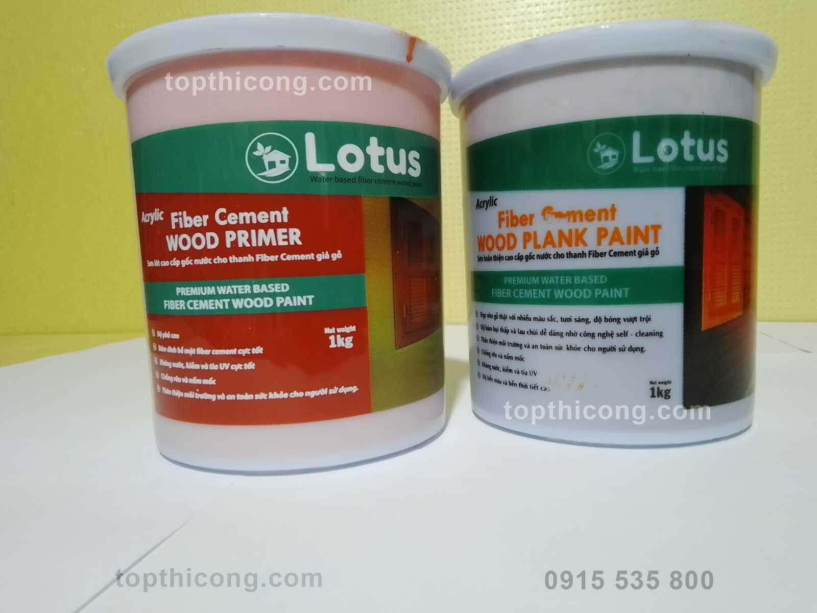 Bộ sơn giả gỗ cao cấp Lotus bao gồm sơn lót và sơn phủ màu giả gỗ Bộ sơn giả gỗ cao cấp Lotus bao gồm sơn lót và sơn phủ màu giả gỗ