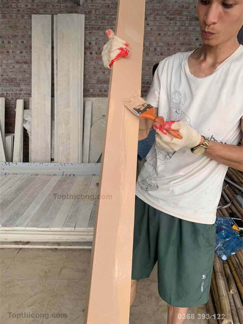 Chuẩn bị bề mặt sơn giả gỗ Lotus