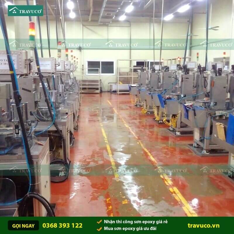 Giá sơn epoxy sàn nhà xưởng bao nhiêu m2