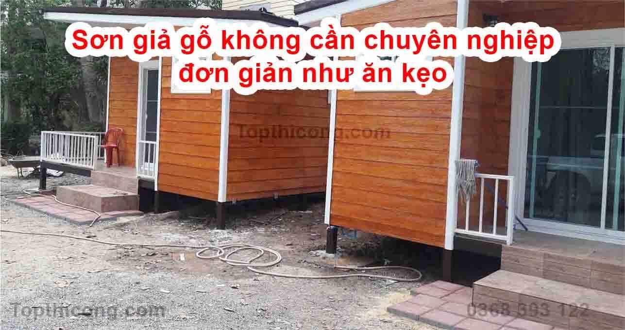 Sơn giả gỗ không cần chuyên nghiệp đơn giản như ăn kẹo