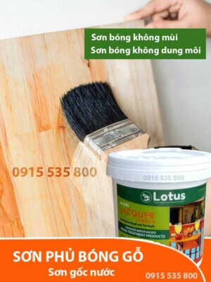 Sơn gỗ - Sơn phủ bóng - mờ gỗ PU hệ nước, không dung môi