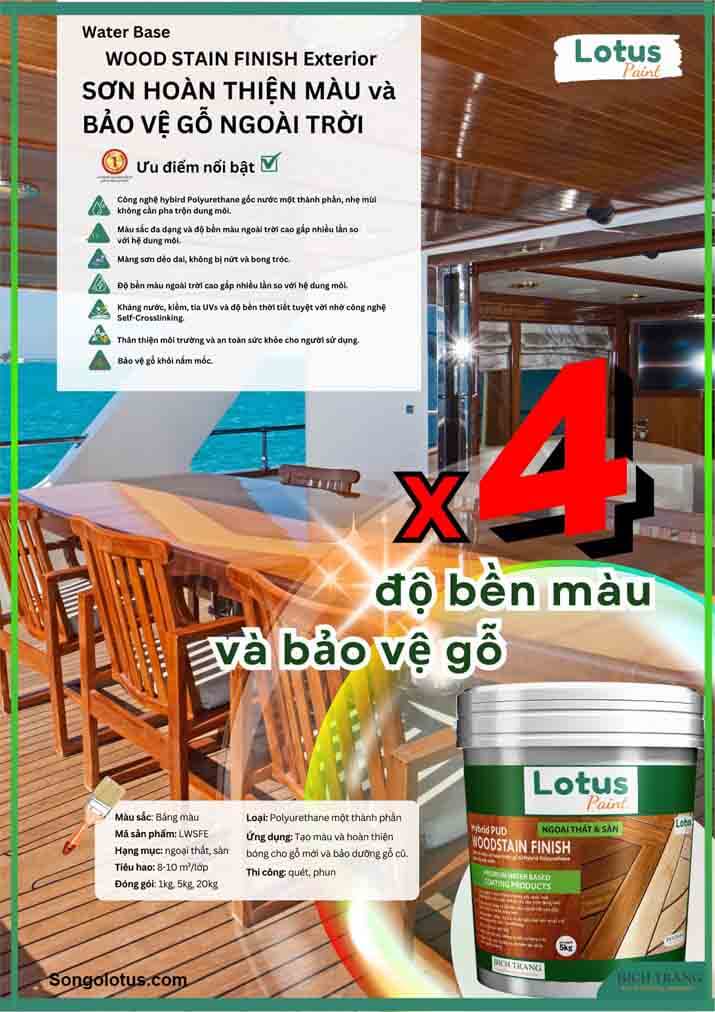 Sơn gỗ đồ gỗ nước Lotus