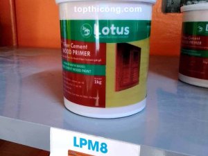 Sơn lót giả gỗ Lotus thi công cùng lớp phủ màu gỗ 1kg