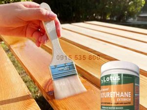 Sơn phủ bóng đồ gỗ ngoài trời cao cấp Lotus PUD siêu bền
