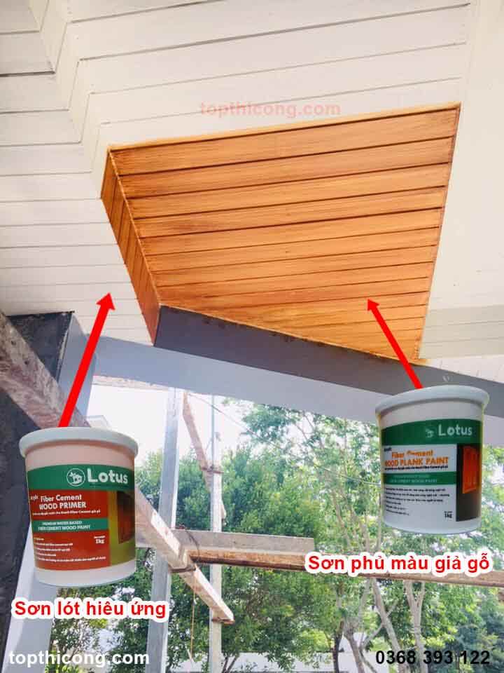 Thi công lớp sơn lót giả gỗ Lotus Primer