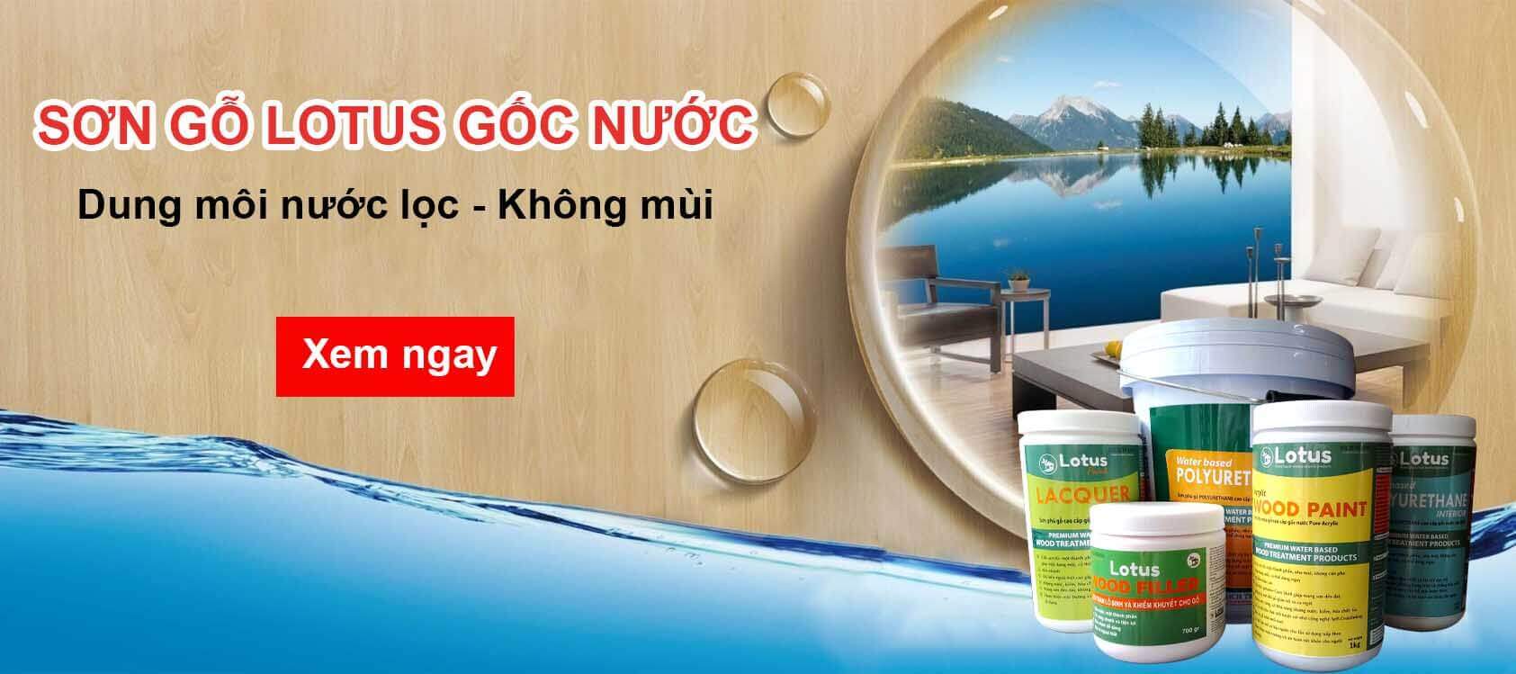 dòng sơn lotus sản phẩm xanh gốc nước công nghệ Đức gần như không mùi rất nhẹ