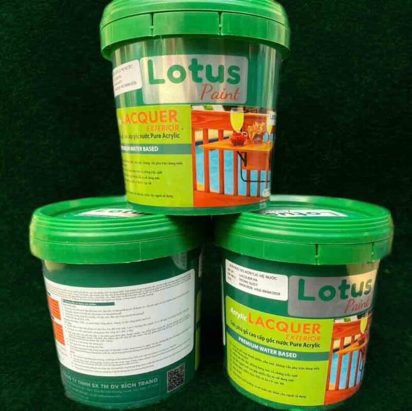 Sơn bóng cho gỗ Lotus Acrylic lacquer bóng hay bóng mờ bao nhiêu tiền?