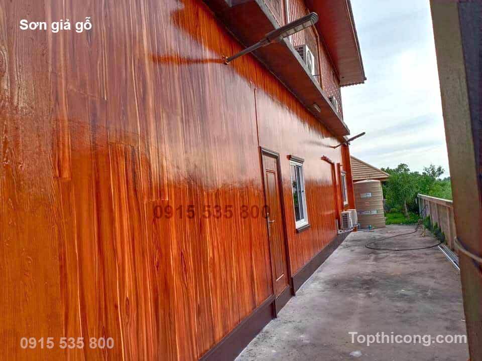 sơn giả gỗ giá bao nhiêu
