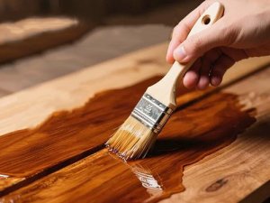 Sơn lăn phun phủ bóng gỗ trong suốt ngoài trời