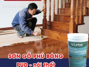 Sơn gỗ Sơn phủ hoàn thiện PUD Polyurethane bóng nội thất