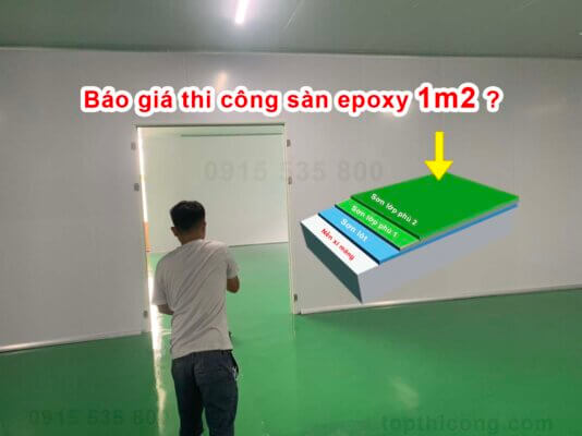 Báo giá thi công sàn epoxy trên một mét vuông 1m2?