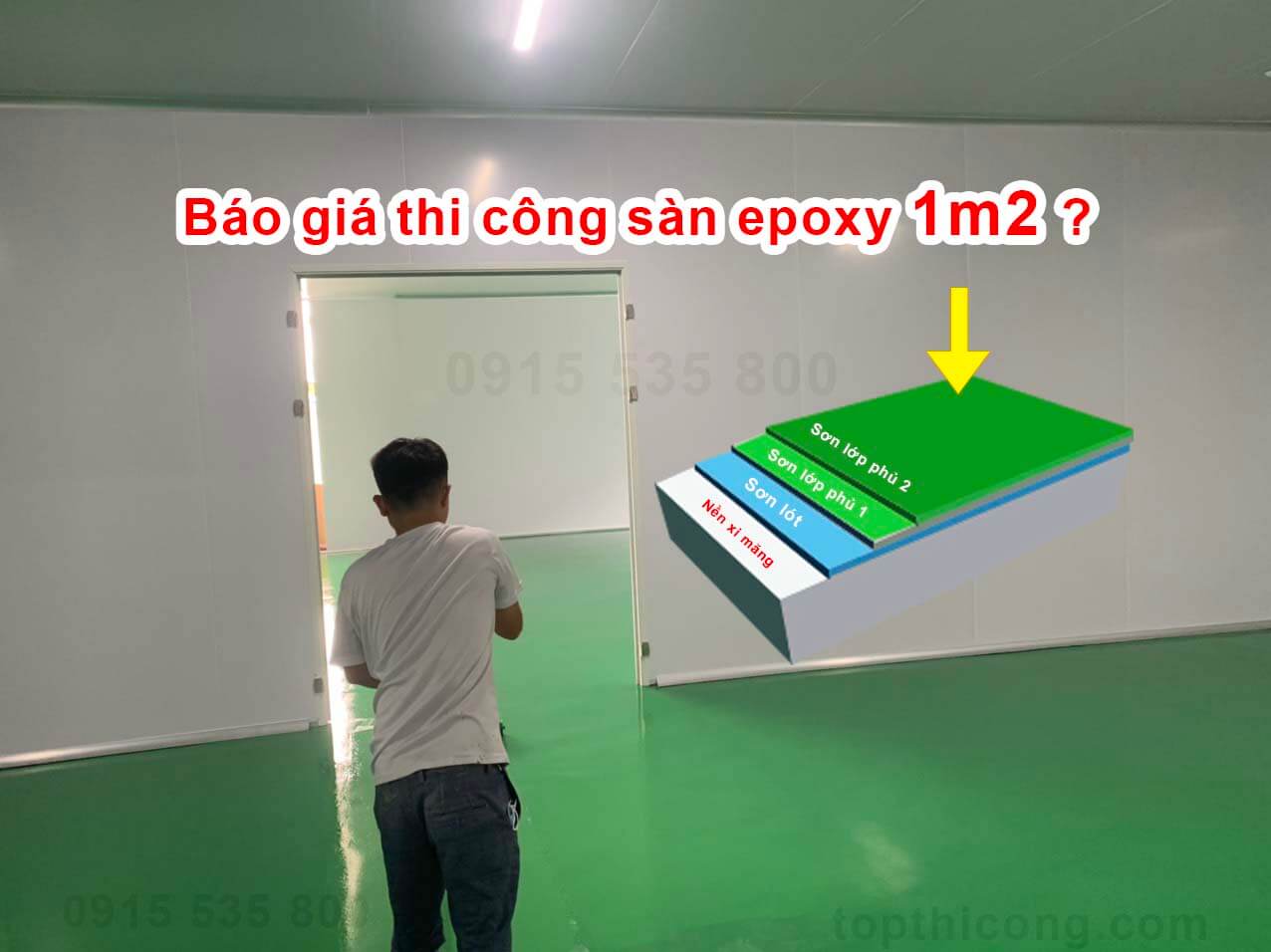 Báo giá thi công sàn epoxy trên một mét vuông 1m2?