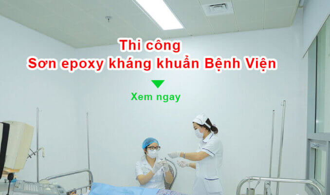 Thi công Sơn epoxy kháng khuẩn Bệnh Viện Hồng Hà Nội