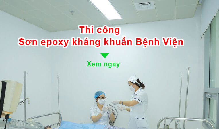 Thi công Sơn epoxy kháng khuẩn Bệnh Viện Hồng Hà Nội