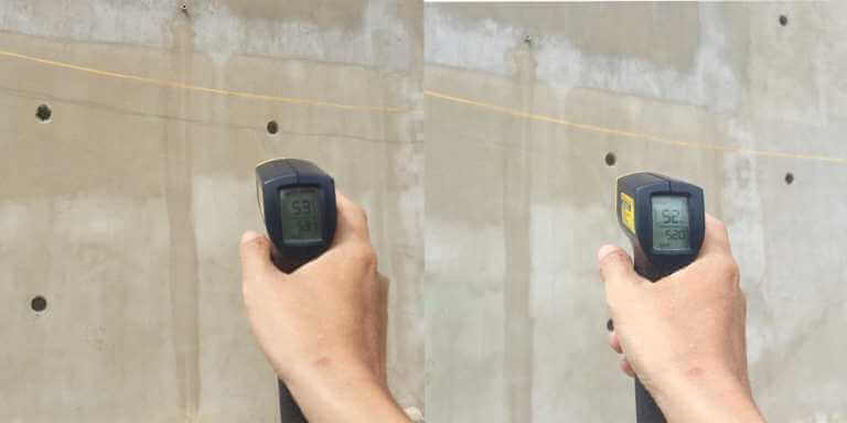 Đo nhiệt độ tường bên ngoài nhà