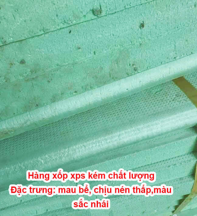 Hình ảnh tấm XPS kém chất lượng