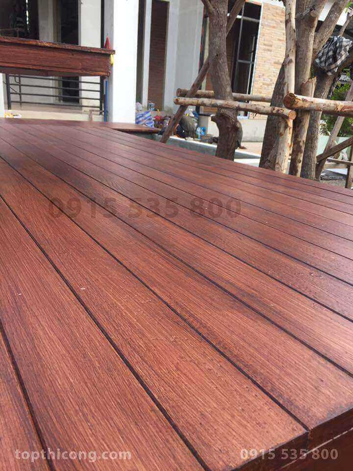 Sơn giả gỗ ngoài trời