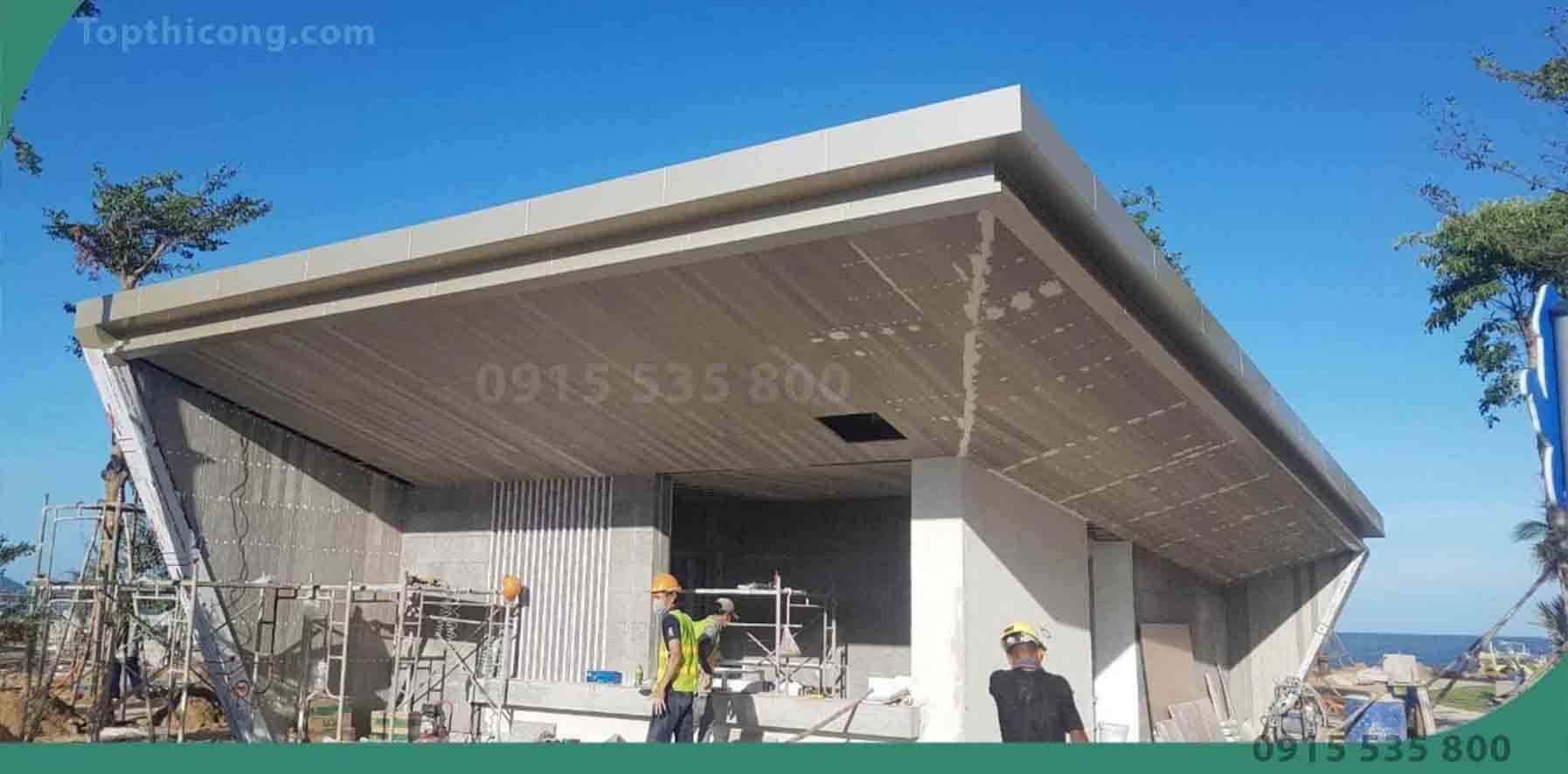 Sơn giả gỗ trên xi măng