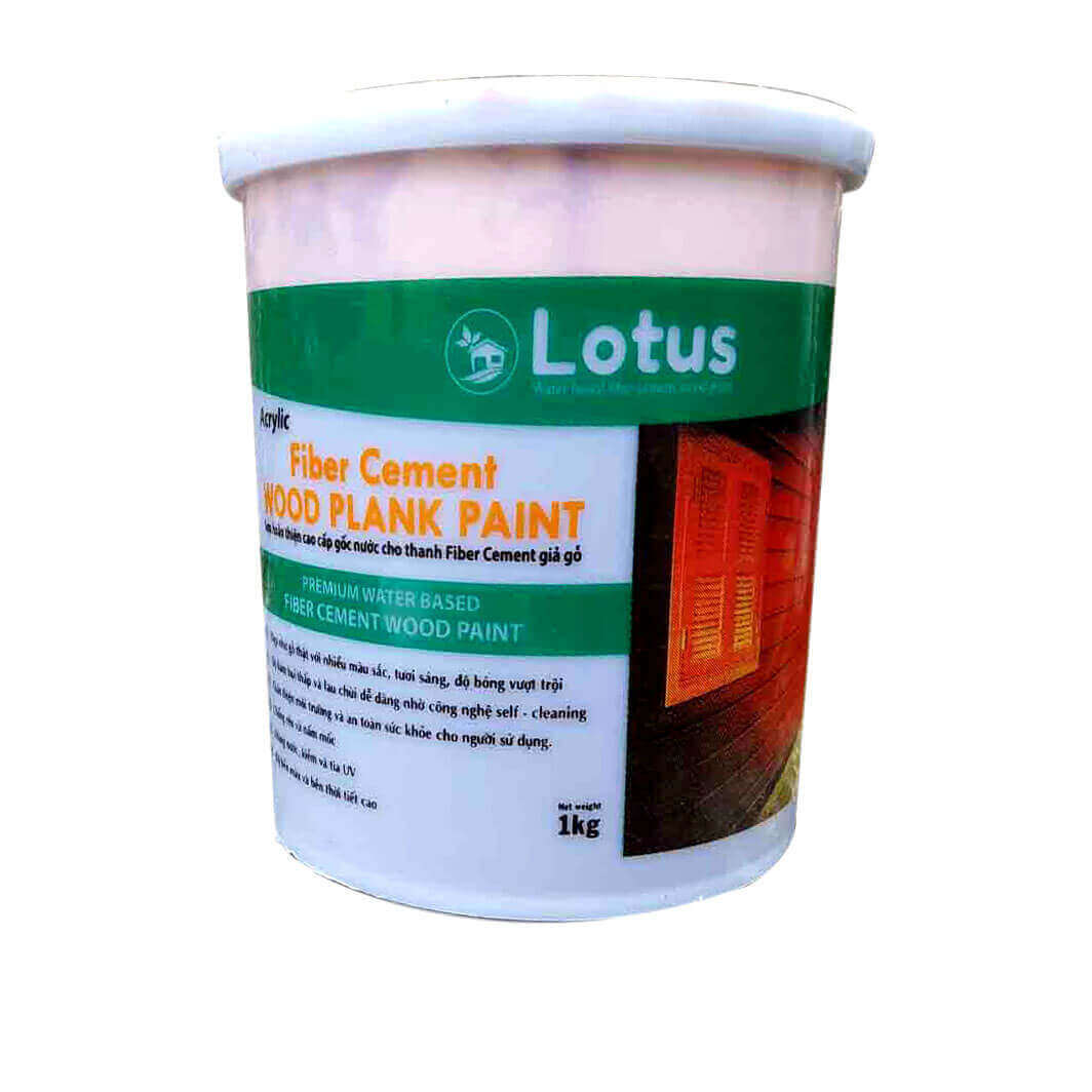 Sơn phủ hoàn thiện sơn giả gỗ Lotus thi công đơn giản 1kg
