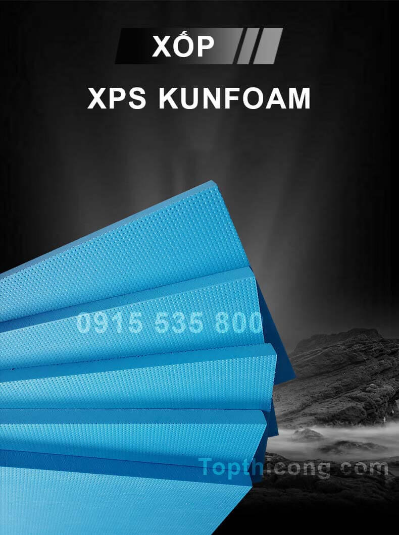 Tấm xốp XPS KUNFOAM cách âm cách nhiệt