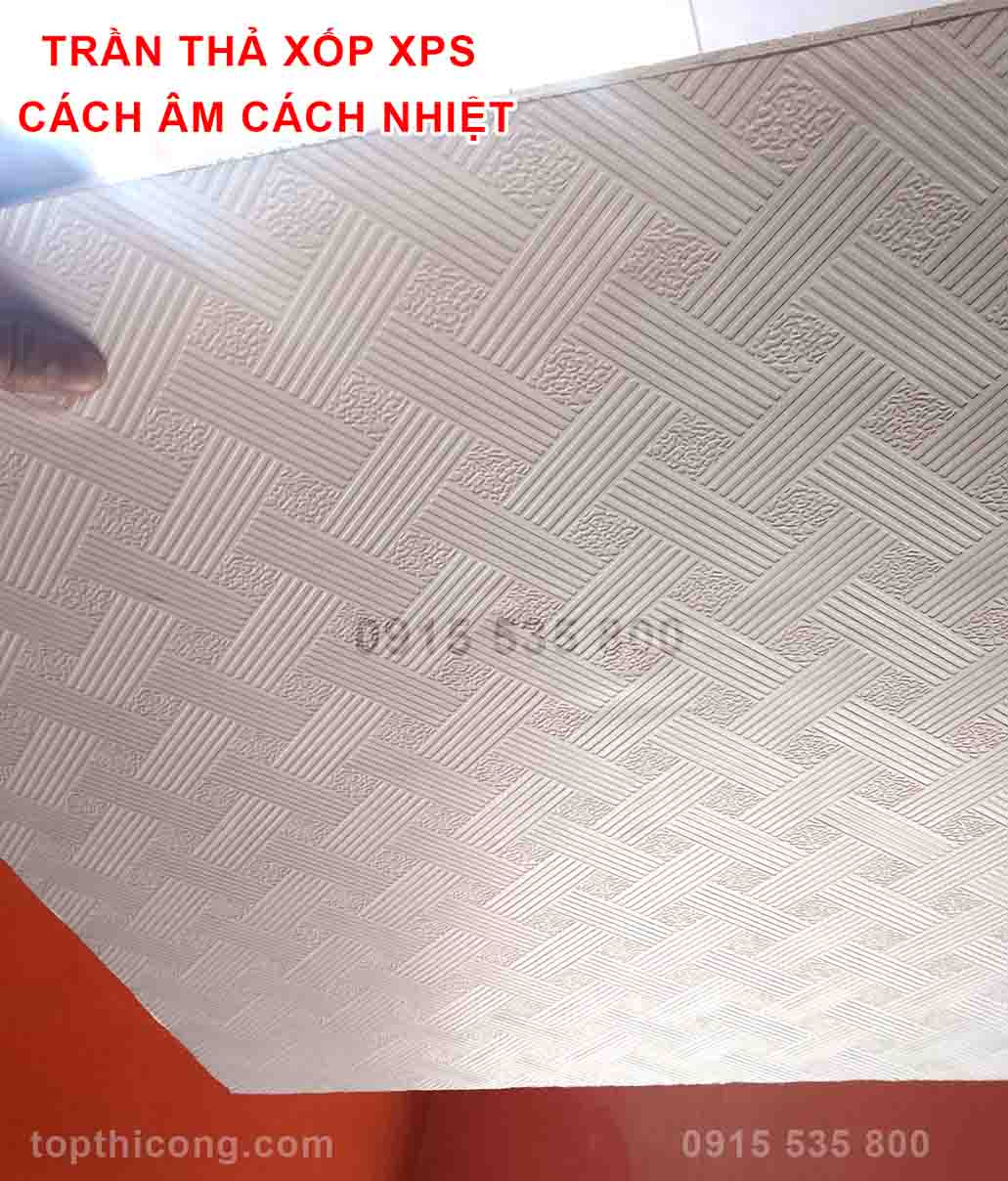 Trần cách nhiệt xốp xps Kunfoam Trần thả 600*600mm mới 15 Xốp cưng- xốp mềm chống nóng - Xốp chống nóng trần nhà