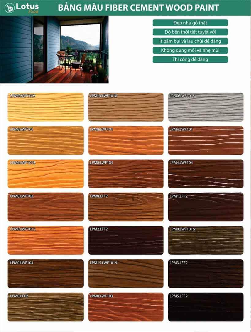 màu sơn giả vân gỗ cao cấp Lotus Wood