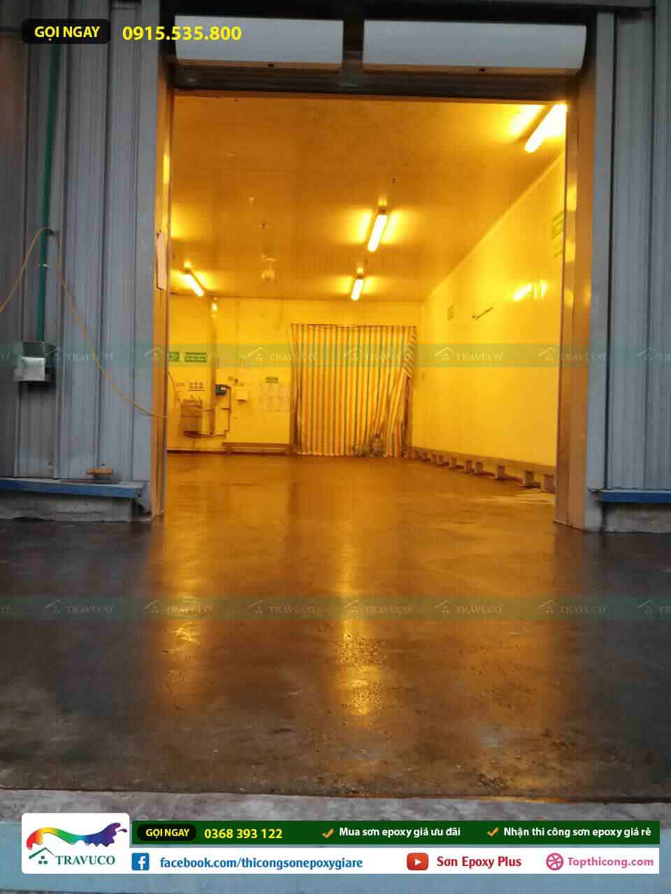 hoàn thiện sàn epoxy tăng cứng sáng bóng