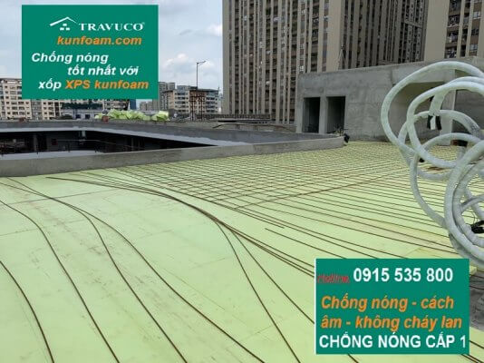 Hướng dẫn thi công xốp XPS kunFoam cho mái bê tông đơn giản