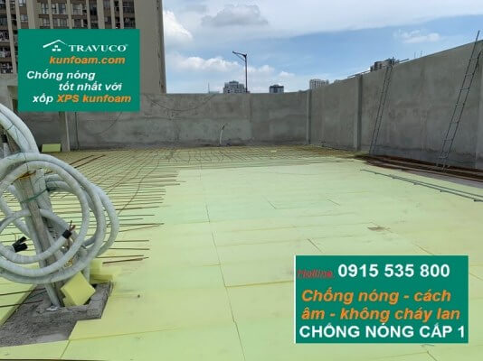 Ứng dụng xốp XPS kunFoam Hà Nội chống nóng cho mái nhà