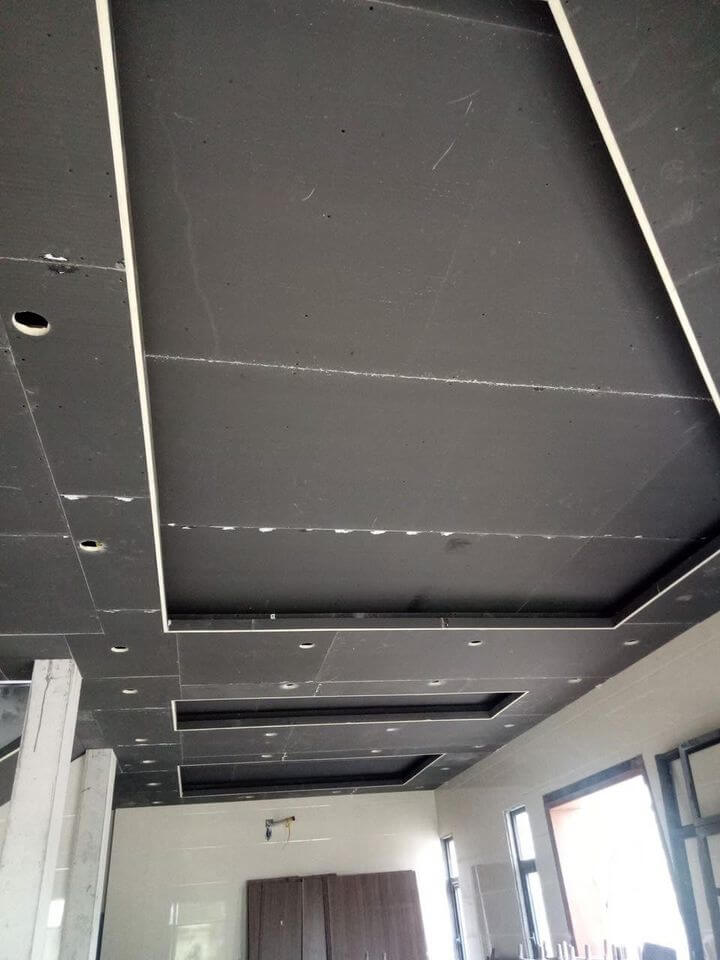 Tấm trần vách GACHMAT - Tấm vật liệu cách nhiệt PUR 12 Thi công trần phẳng và trần giật cấp - cách âm, cách nhiệt tiết kiệm năng lượng với tấm vật liệu cách nhiệt gạch mát PUR