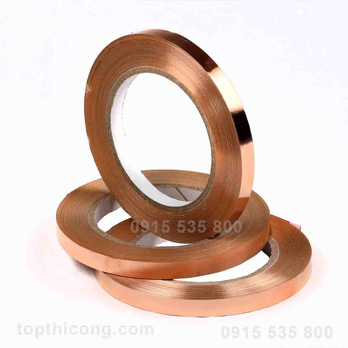 Cuộn băng đồng tiếp địa 10mm thi công sàn chống tĩnh điện