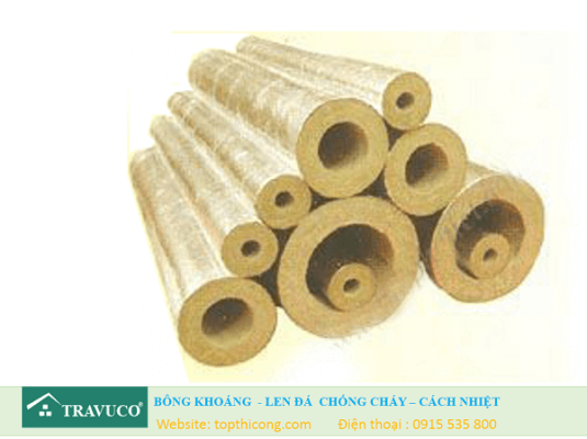 Bông khoáng Bông khoáng Rockwood cách nhiệt dạng ống