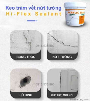 Giá keo trám vết nứt tường và xử lý nứt tường Hi Flex Sealant bao nhiêu có đắt không? Giá keo trám vết nứt tường và xử lý nứt tường Hi Flex Sealant bao nhiêu có đắt không?