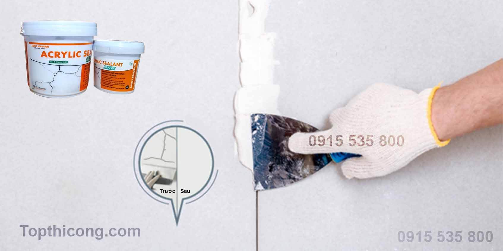 Keo trám vá vết nứt tường hà nội. Gía keo vá tường nứt rẻ