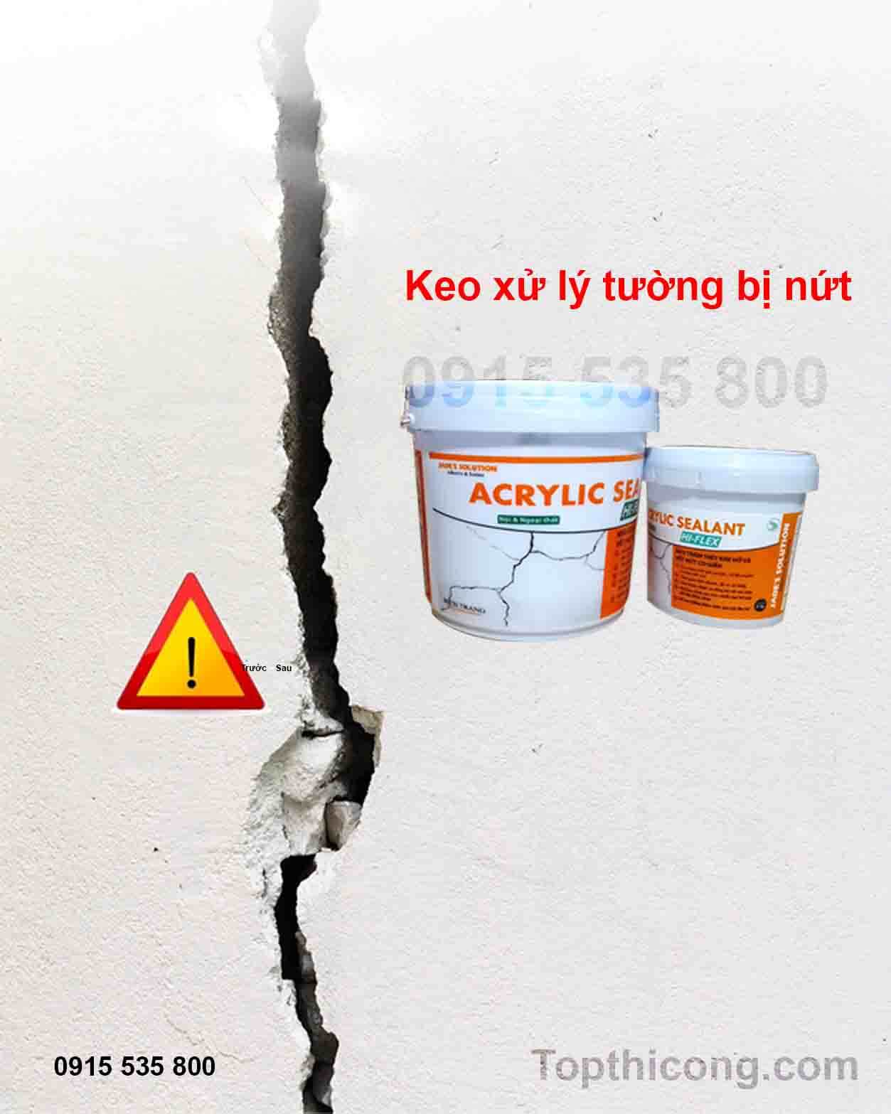 Keo vá tường chống thấm-xử lý vết nứt siêu nhanh siêu bền