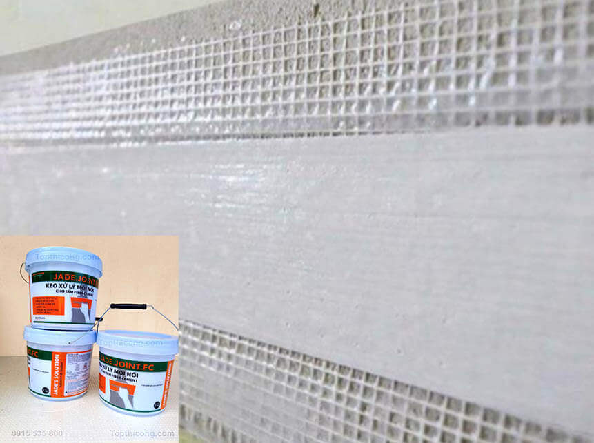 Bột Xử Lý Mối Nối Tấm Xi Măng giưa 2 tam