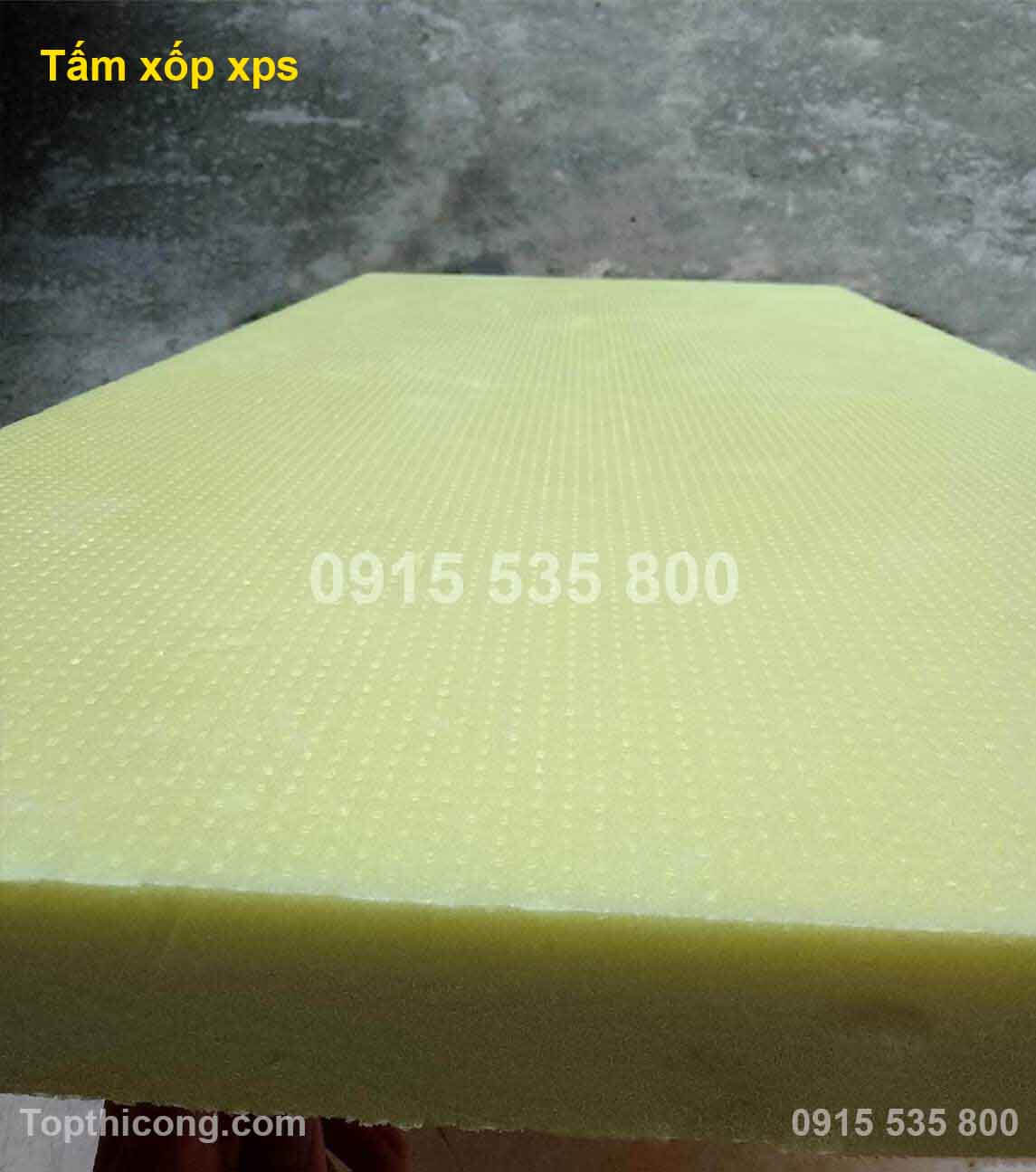 Tấm Xốp XPS KUN Foam có màu vàng, là dòng vật liệu được sử dụng nhiều nhất hiện nay