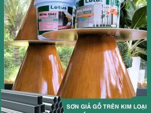 Cách sơn giả gỗ lên sắt mạ kẽm bằng cọ kéo vân cột sắt thép