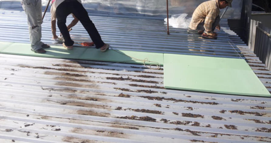 cải tạo tôn cũ, cách nhiệt bằng xốp xps không cần tháo dỡ mái cũ