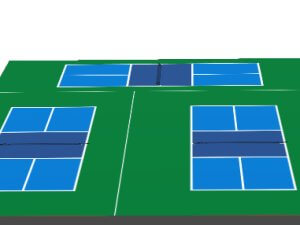 Sơ đồ lên bản vẽ thi công sơn sân Pickleball