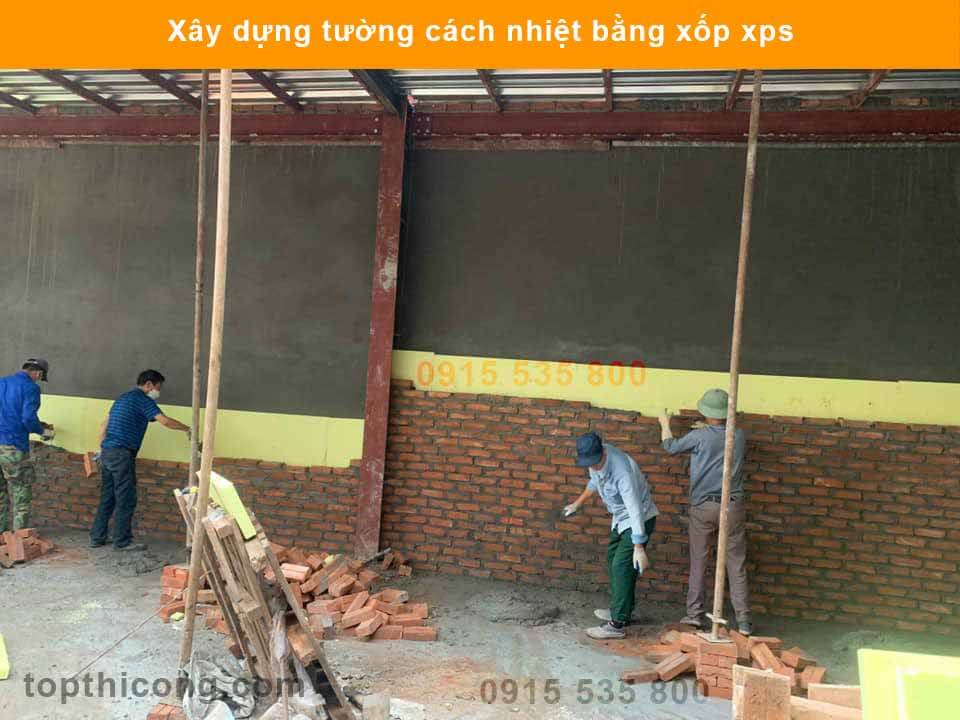 Sau 7 hàng gạch xây dọc thì xây 1 hàng gạch ngang