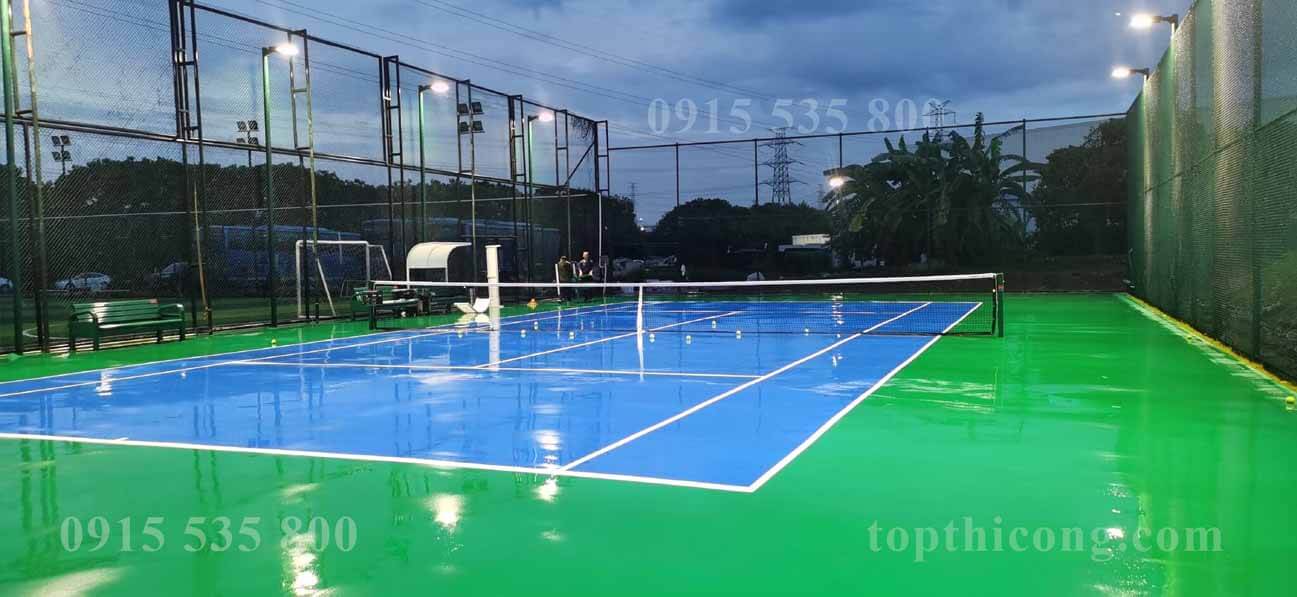 Thi công sơn sân tennis thể thao