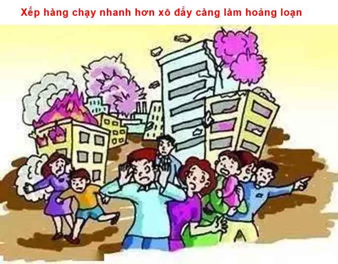 Hãy bình tĩnh và sơ tán nhanh chóng khi cháy nổ