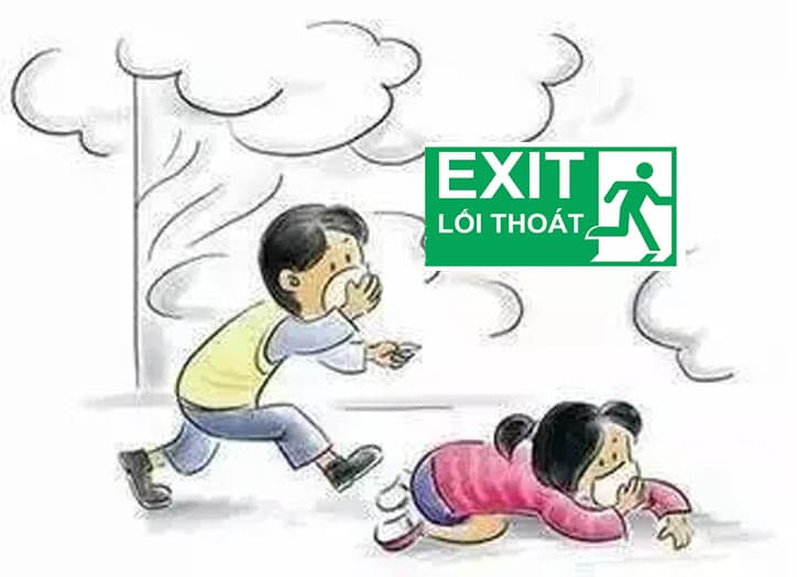 Làm quen với môi trường và ghi nhớ lối ra khi cháy nổ